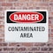 Signmission Contaminated Area Danger Sign, Plastic, 10in W x 7in L, 2PK OS-2PACK-DS-P-710-L-1833 - alternate 3